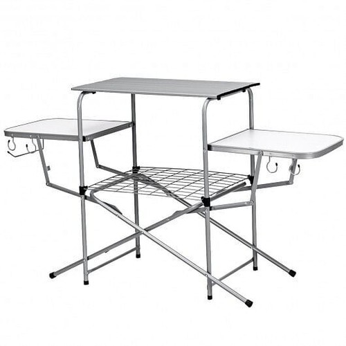 Foldable outdoor bbq table - outdoor,